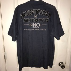 Harley Davidson mechanic button down shirt sz M